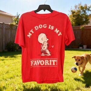 Peanuts Red my dog is my favorite T-shirt